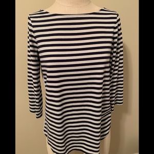 The Limited navy and white top